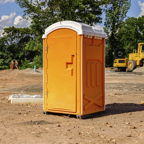 how often are the portable restrooms cleaned and serviced during a rental period in Edgar County IL